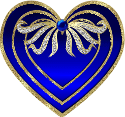 Gif animé coeur bleu